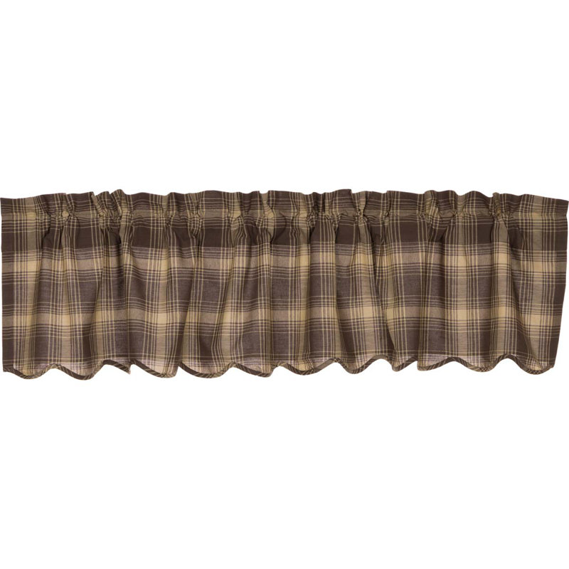 Castlekeep Cotton Plaid Tailored Window Valance, 16" H x 72" W