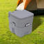Toilette portative pour adultes, toilette de voyage avec couvercle, gris