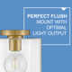 Lydia Single Light Glass Semi Flush Mount