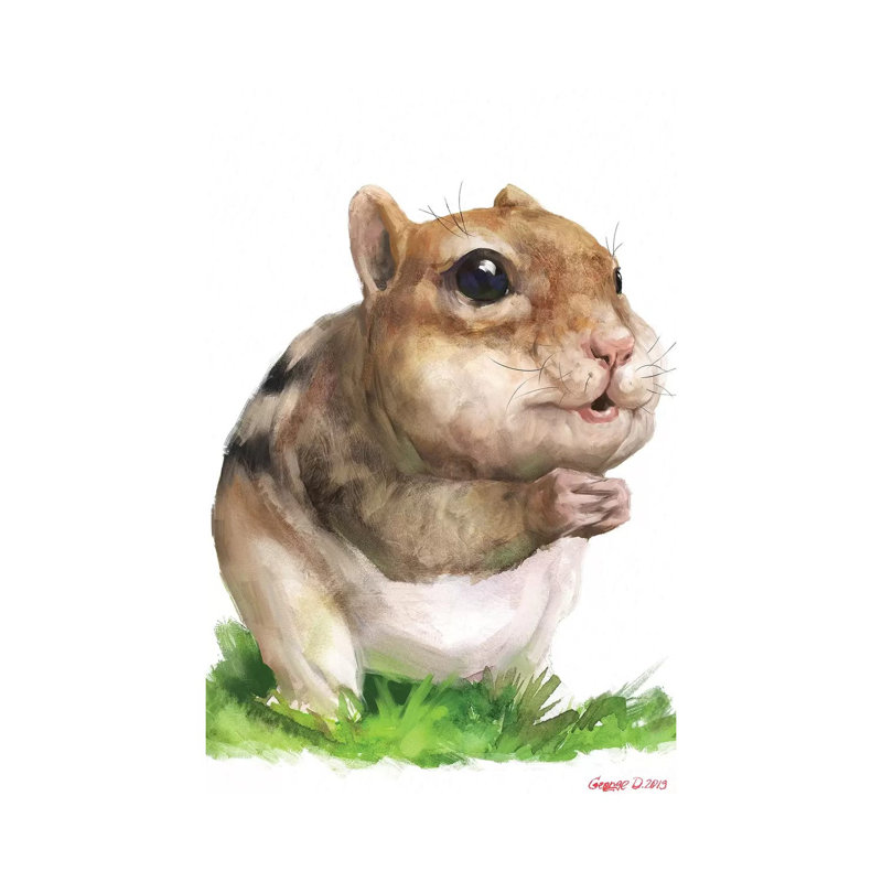 Chipmunk by George Dyachenko - Painting on Canvas, Wrapped Canvas, 66.04cm H x 45.72cm W x 3.81cm D