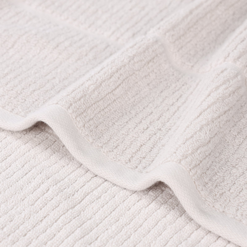 Milo Smart Twist Viscose Cotton Blend Medium Weight Quick Dry Solid Ribbed Face Towels, Silver, Washcloth - 12 Pack,
