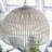 Moon 1-Light Rattan Pendant - White