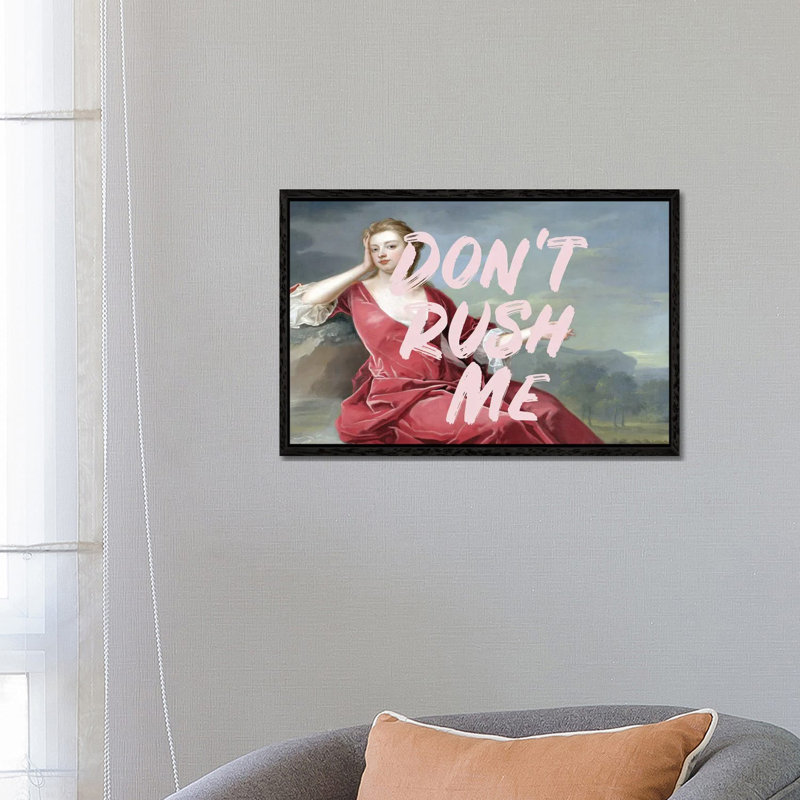 Don't Rush Me III by Grace Digital Art Co - Floater Frame Gallery-Wrapped Canvas Giclée on Canvas, Black 