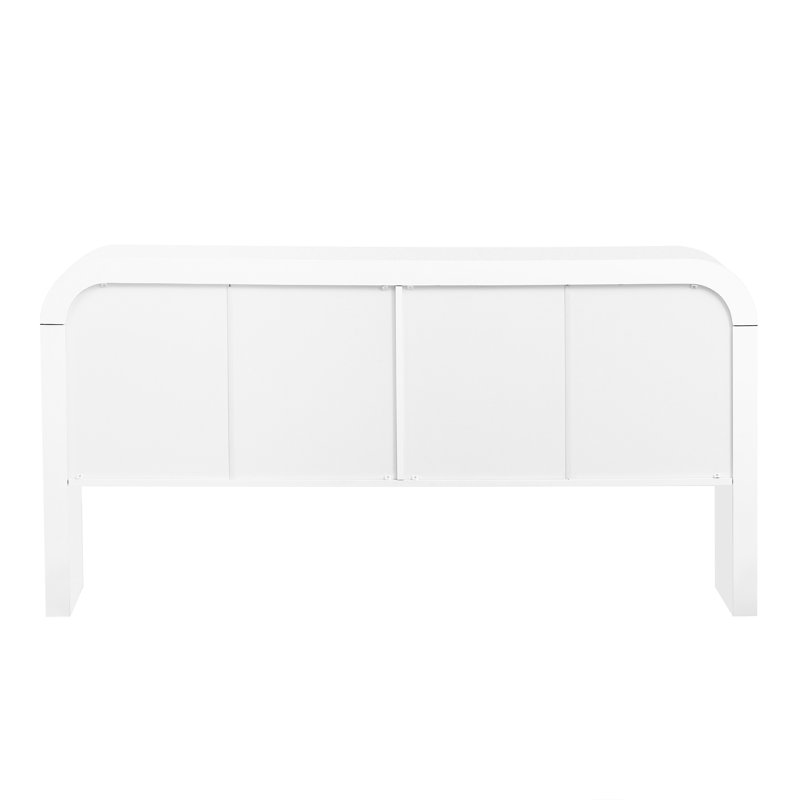 Console de canapé rustique de 62 pouces, conception en bois blanc, rangement polyvalent pour le salon