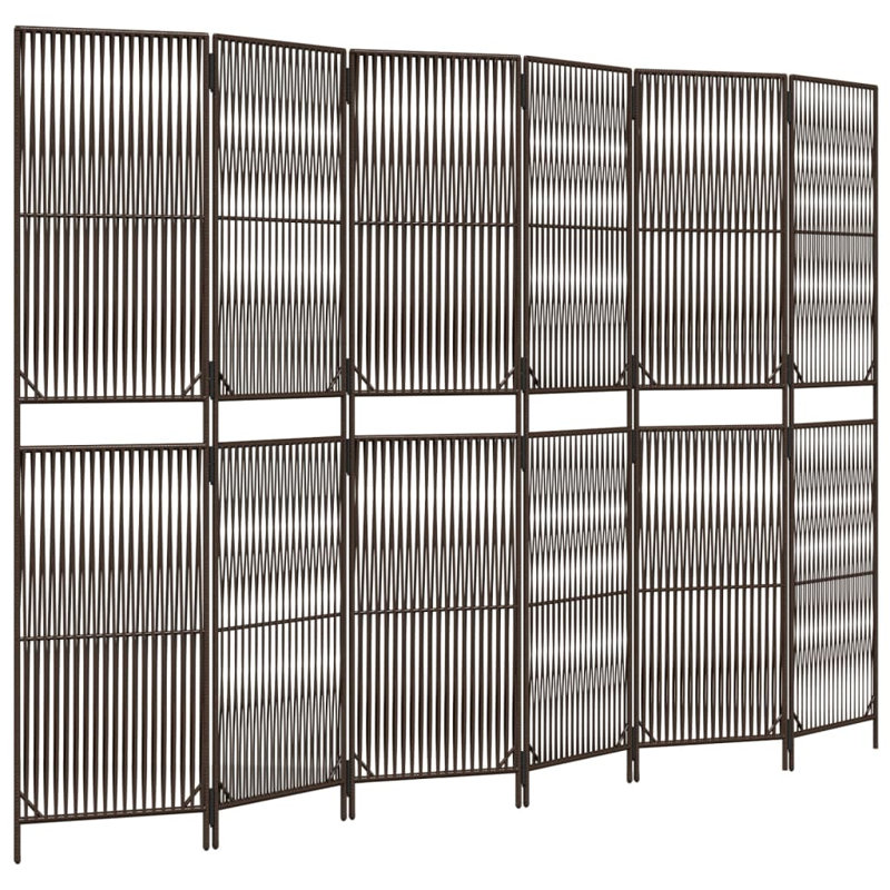 Alexaray Folding Room Divider, 200cm H x 294cm W, Brown, 6