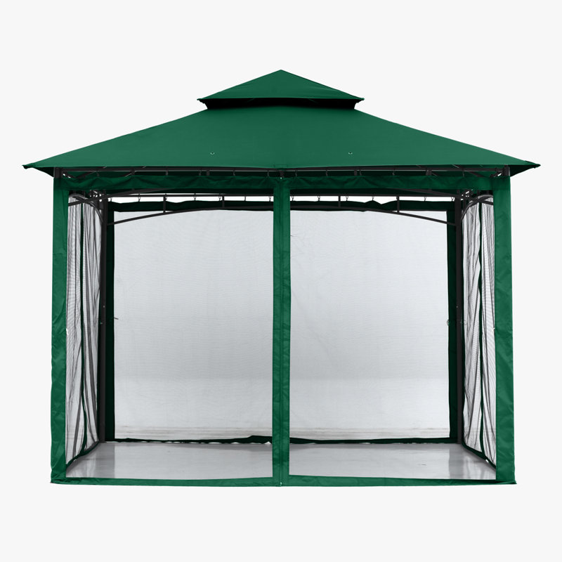 Steel Patio The Soft Roof Gazebos, Forest Green, 11 Ft. W x 11 Ft.