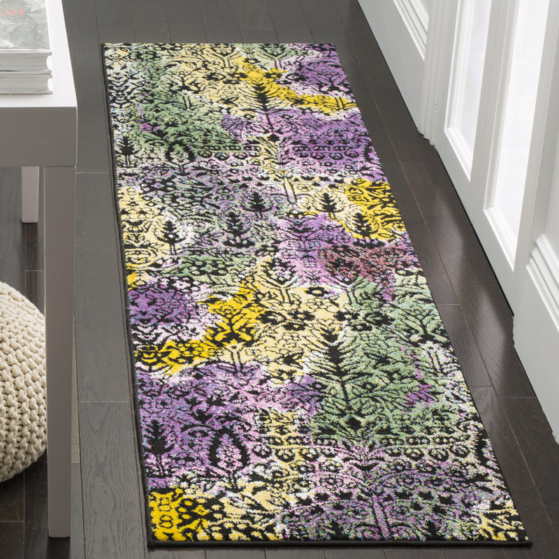 Chris Watercolor Performance Floral Rug, Runner 2'3" x 8'