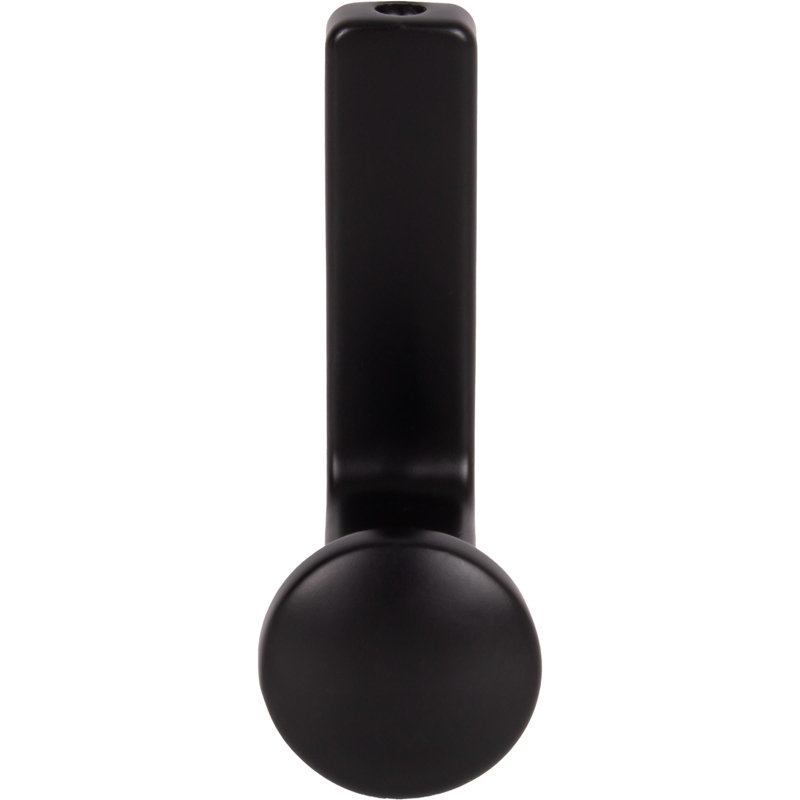 Modern Round Robe Hook - Matte Black, Matte Black