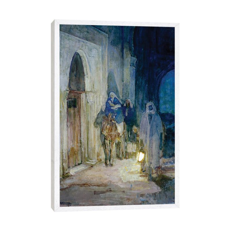 Flight Into Egypt, 1923 by Henry Ossawa Tanner - Painting on Canvas, White Framed, 66.04cm H x 45.72cm W x 3.81cm D