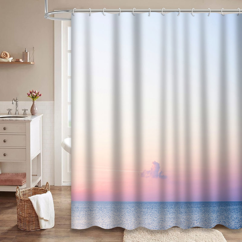Rideau de douche avec 12 crochets Sea Sky, L 72 po x l 72 po