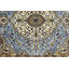 Tapis oriental bleu / brun en laine noué à la main de 5 pi 6 po x 7 pi 9 po Pesek