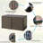 Costway 45'' W 88 Gallons Water Resistant Cabinet Deck Box in Brown