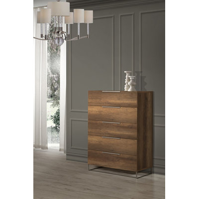 Mattawa 5 Drawer Light Oak Chest