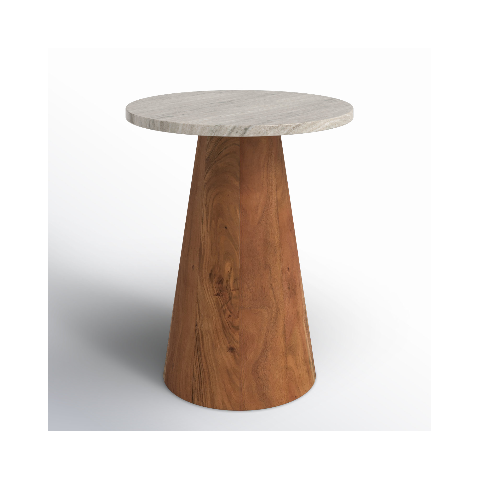 Mallard End Table, Light Brown Top/Brown Base