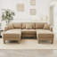 Canapé modulaire en tissu Boucle avec accoudoirs distinctifs et repose-pieds mobile-1571139148