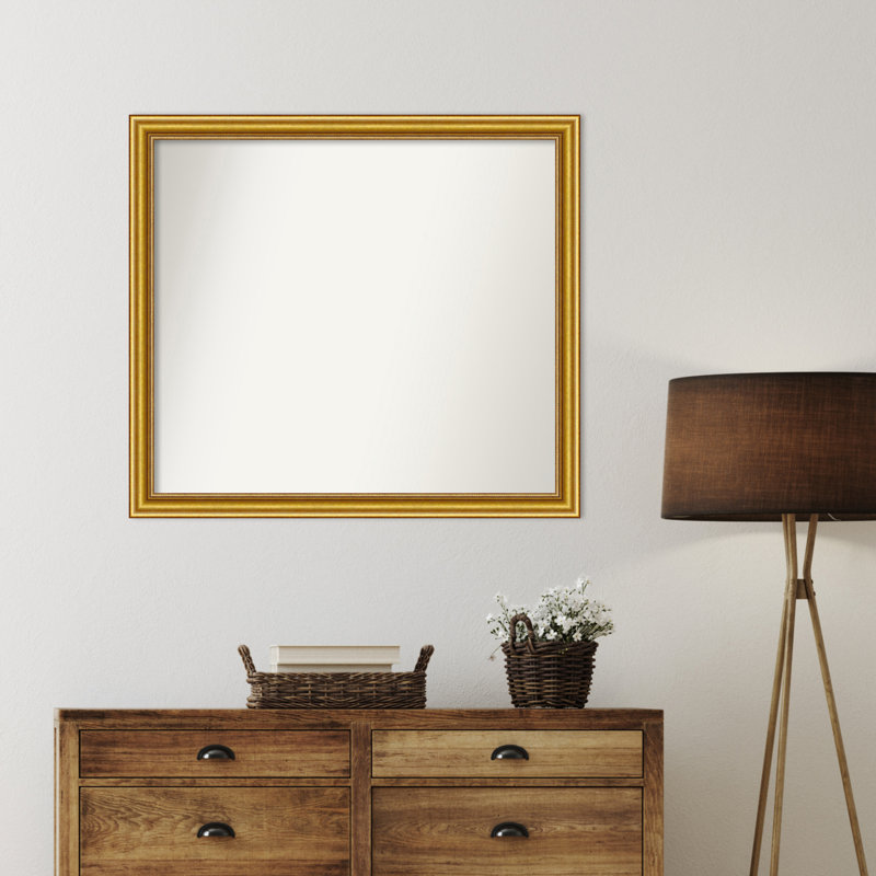 Townhouse Gold Non-Beveled Bathroom Wall Mirror, 33,75 po x 37,75 po