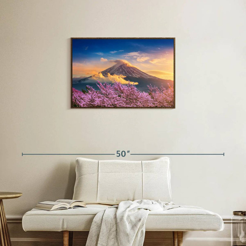 Mount Fuji, Floating Frame Walnut, 31" X 21"