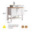 Meuble-lavabo simple 32 "avec lavabo, meuble-lavabo simple avec portes et tablette ouverte, petit meuble-lavabo en bois massif avec lavabo, blanc + naturel