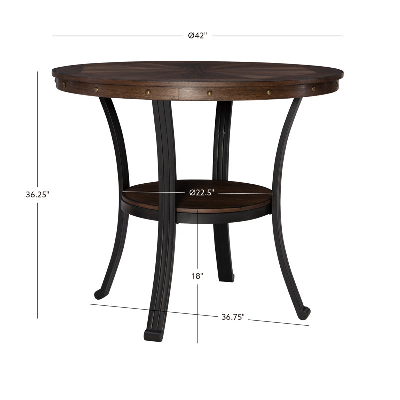 Table ronde Luker, Brun