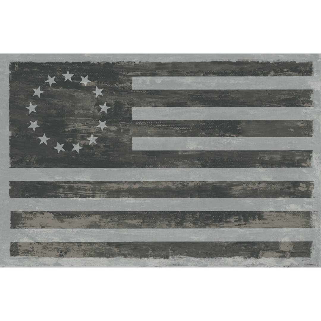 Leinwandbild Slate American Flag von Sue Schlabach