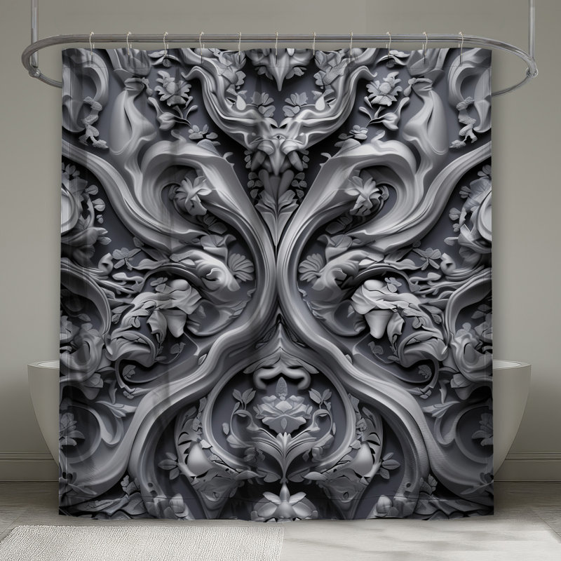 Rideaux de douche complexes Baroque, L 70 po x H 72 po