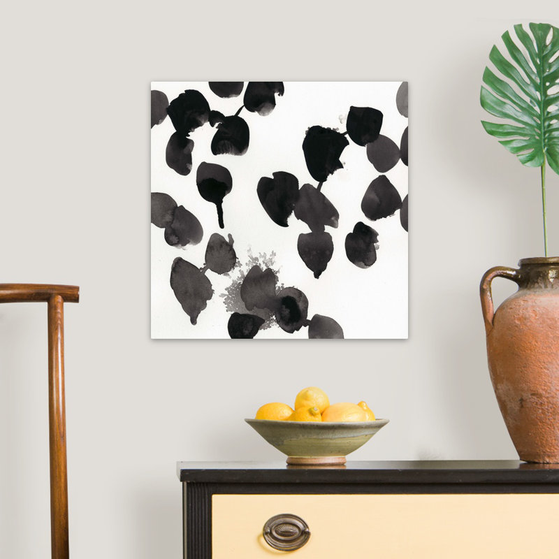 Impression d’art graphique « monochrome mouvements II » par June vess, Toile tendue, H 12 po x l 12 po x 1,25 po