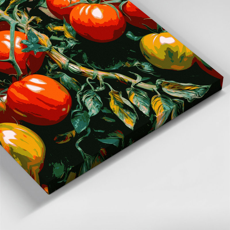 Art mural sur toile, légumes et tomates Roma, H 8 po x l 10 po