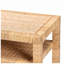 Console bohémienne en bois d'acacia clair et en rotin naturel l 39,4 po x P 15,4 po x H 29,5 po