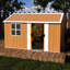 Grande remise en métal de 8 pi x 12 pi avec porte verrouillable, ventilation et espace intelligent - Économiser pour les outils de jardin Mobilier de patio