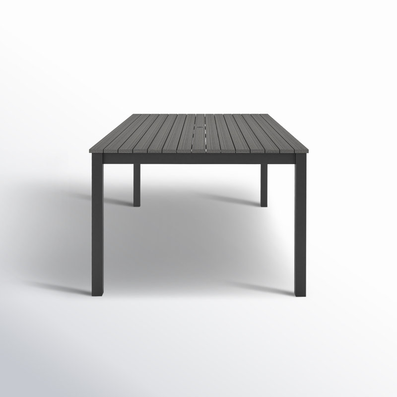 Townsend Outdoor Rectangular Patio Dining Table, 41" W x 72" L x 29" H, Gray