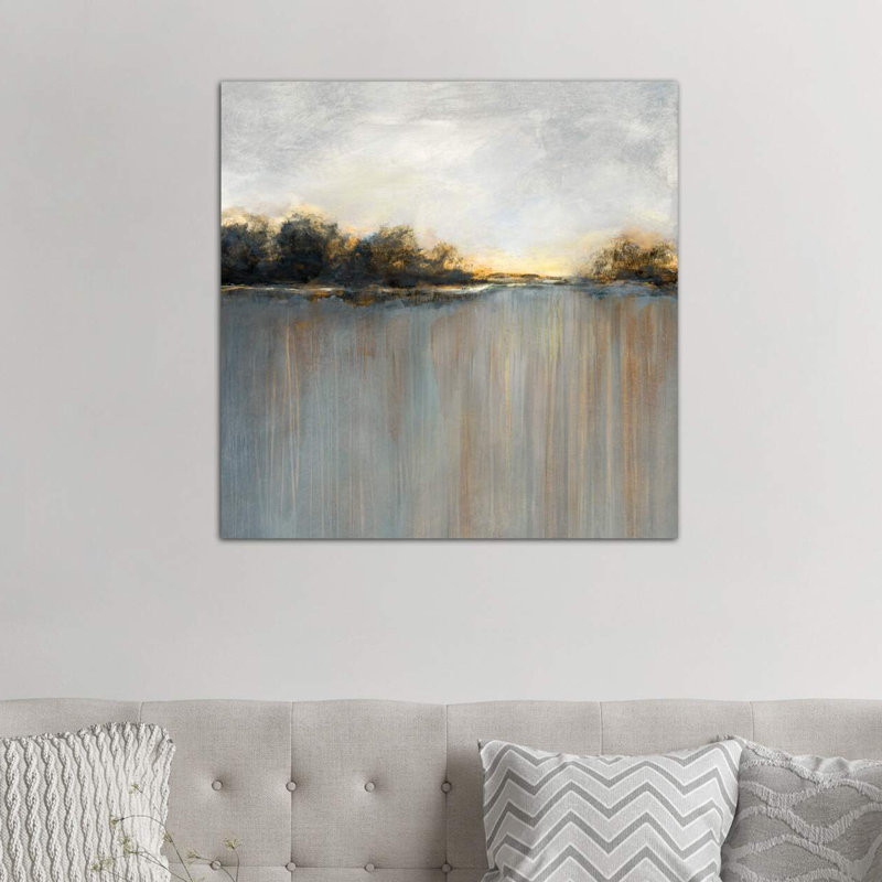 Rainy Sunset I by Nan - Wrapped Canvas Painting, 93.98 cm H x 93.98 cm W x 3.175 cm D