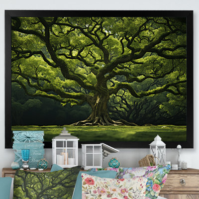 Chêne vert, puissance de la forêt - art mural grand chêne