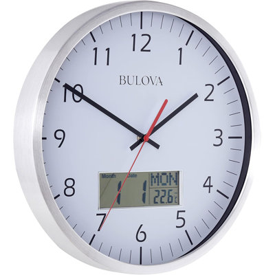 Manager Oversized Wall Clock with Digital Date & Temperature, C4810