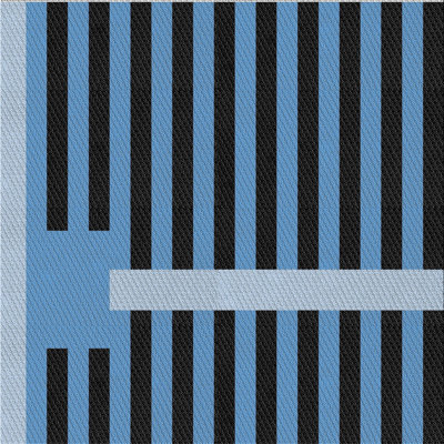 Tapis bleu/gris à tisser électrique