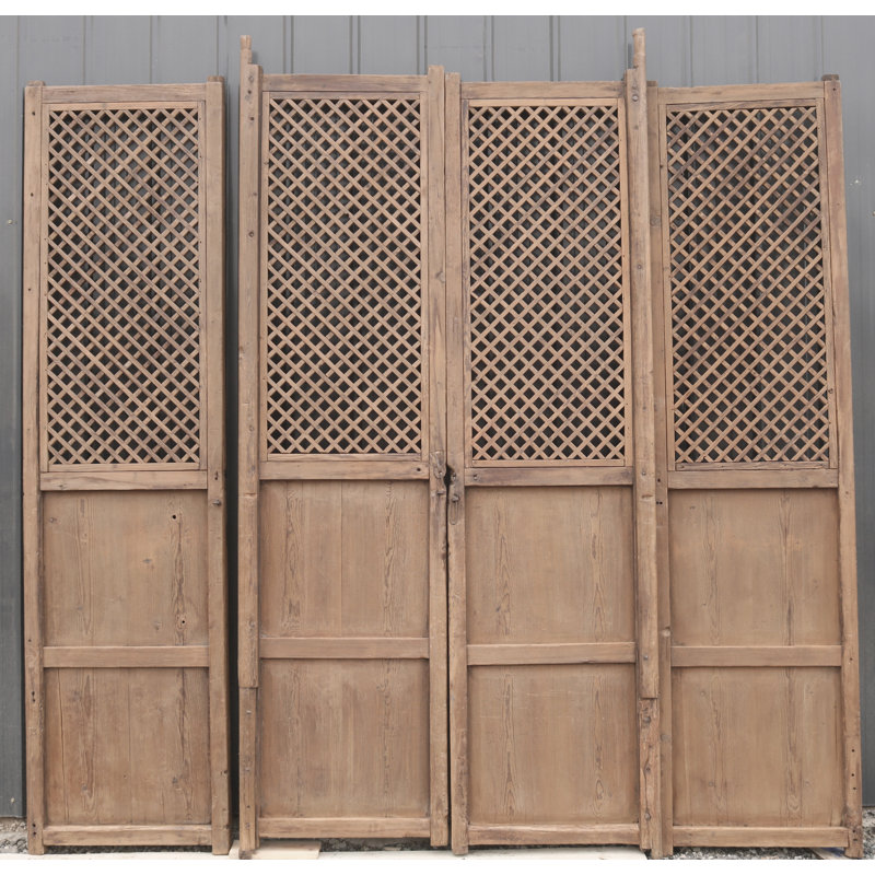 Portes moustiquaires pliantes en pin brut