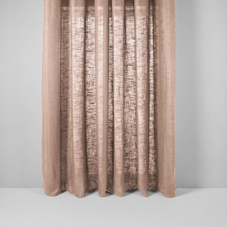 Bellavista Semi Sheer Curtain Single Panel, Width 350 x Drop 280cm, Light Beige