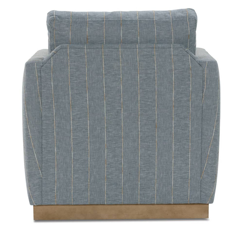 Allie Swivel Chair, Washed Oak, Federal Blue (RA251-52)