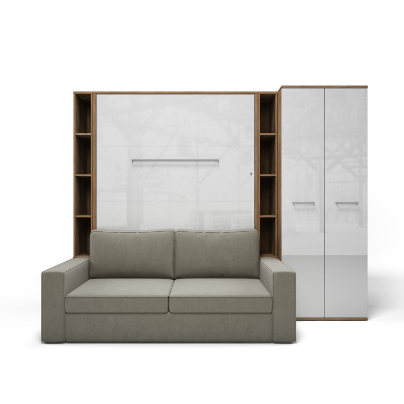 Chanze Upholstered EU Double - 140 X 200 Cm Bed, Brown/White/Sand