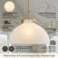 Luminaire suspendu en forme de dôme à 1 lumière de 12 po à 1 lumière à intensité variable pour îlot de cuisine. Verre nuage.-1411384503-1425792056