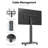 Abbing Height Adjustable Floor TV Stand with Wheels for 32-70 inch TVs-742005572
