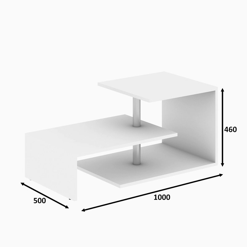 Table basse abstraite avec rangement Cettina