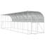 Against Wall Chicken Coop Silver Galvanised Steel Outdoor Modern Stable
