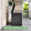 Coffre de terrasse en résine résistant à l'eau 50 gallons, coffre de rangement en résine résistant aux intempéries, grande capacité verrouillable, banc de rangement extérieur polyvalent-128566223-128566226