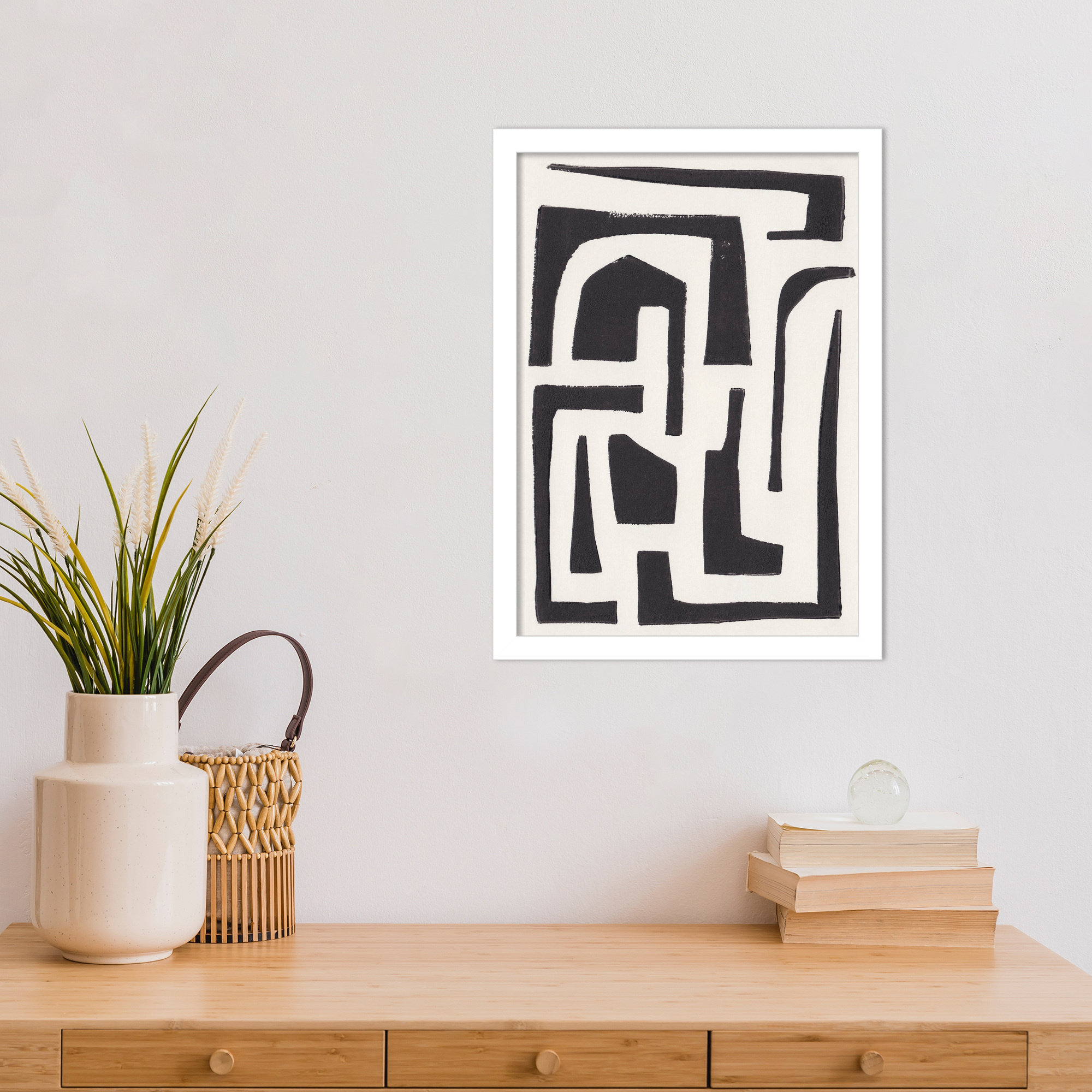 Neighborhood by Alisa Galitsyna, 17" H x 13" W x 1" D, White