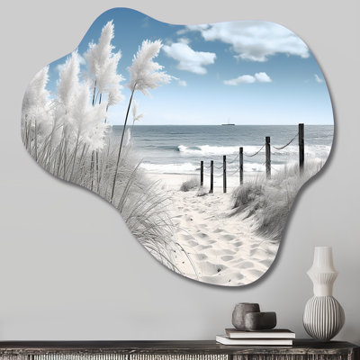 «Offutt - Cloud Coastal Beach», reproduction d'art asymétrique en métal