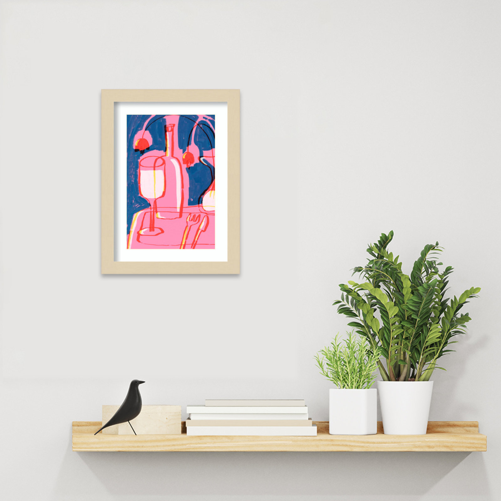 Galya "Neon Still Life No. 4" Print, Brown, 13" H x 10" W