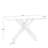 Carlinda Glass Dining Table for 4-6 People, Rectangular Kitchen Table with Cross Metal Legs, Modern Dining Table for Small Spaces-435729853