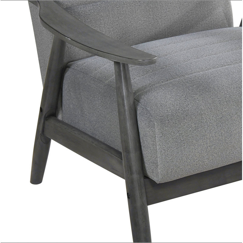 Fauteuil long en velours 31,5 po Longbons, Velours gris velours