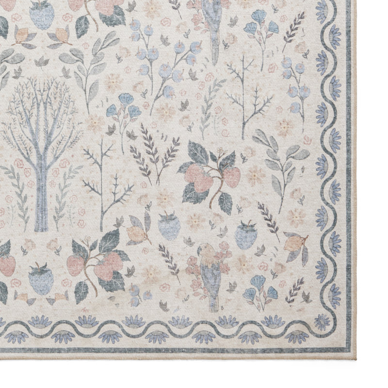 Vintage Look Digitally Printed Area Rug, Runner 61 x 230 cm