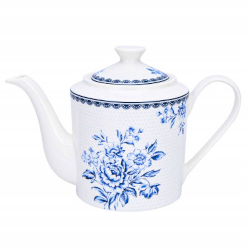 Théière rétro en porcelaine tendre